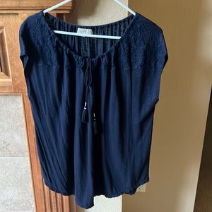 Loft blue cotton top